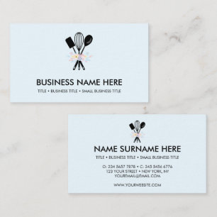 blue Minimal Bakery Cooking Pastry Pizzeria Business Card