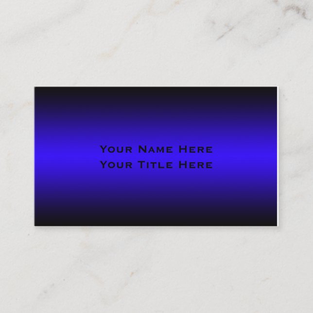 Blue Minimal Business Card (Front)