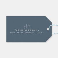 Blue Minimal Personalized A Gift From Family Name