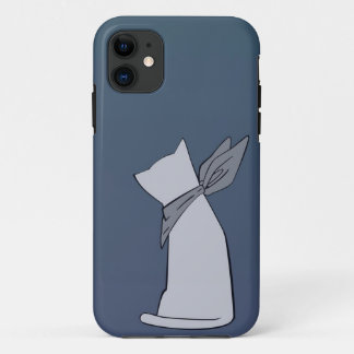 Blue Minimalist Cat iPhone 5 Case