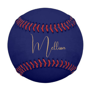 Blue minimalist custom name  baseball