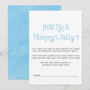 Blue Minimalist Script How Big Is Mommy’s Belly