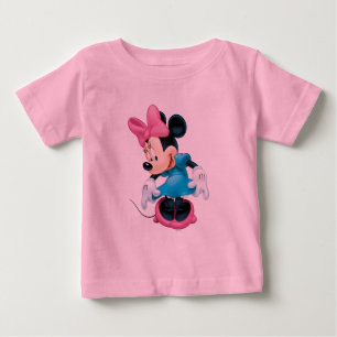 Blue Minnie Curtseying Baby T-Shirt