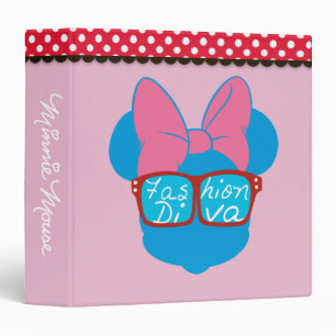 Blue Minnie Diva Red Sunglasses Binder