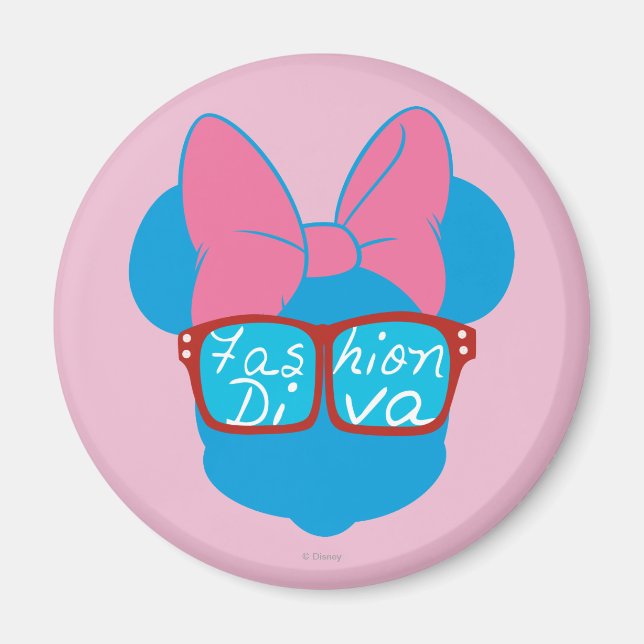Blue Minnie | Diva Red Sunglasses Magnet (Front)