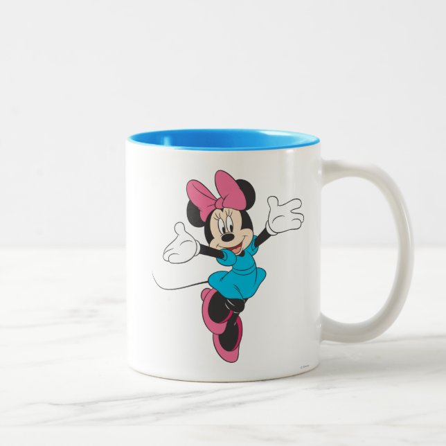 Blue Minnie | Jumping Two-Tone Coffee Mug (Right)