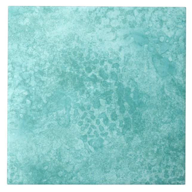 Blue Mint Sea Green Texture Tile (Front)