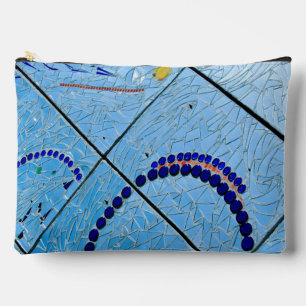 Blue Mirror Mosaic Accessory Pouch