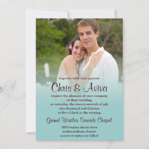 Blue Mist Photo Invitations