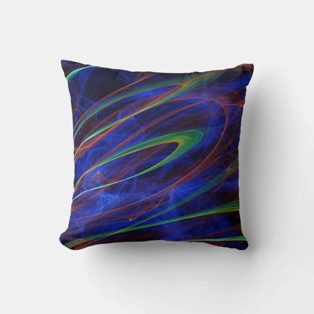 Blue Mist Throw Pillow (Front)