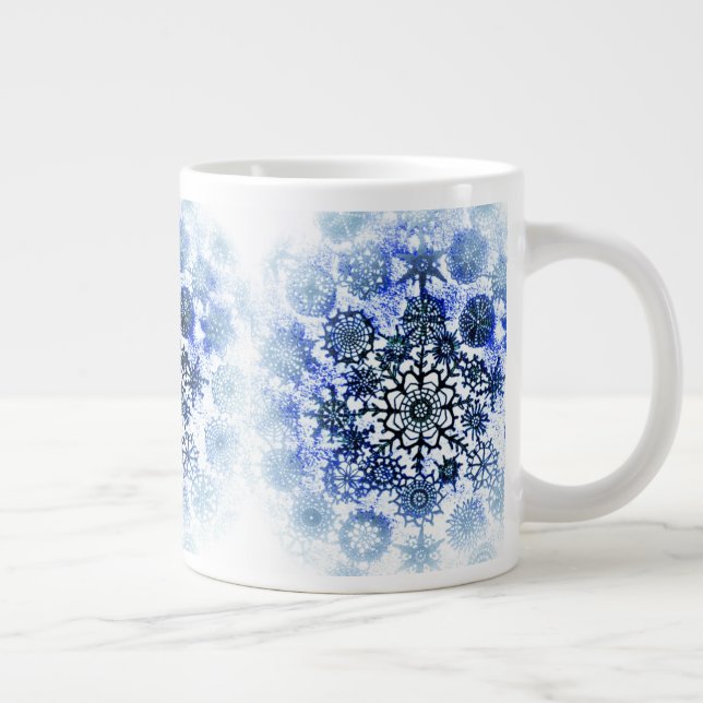 Blue Misty Snowflakes Cup (Right)