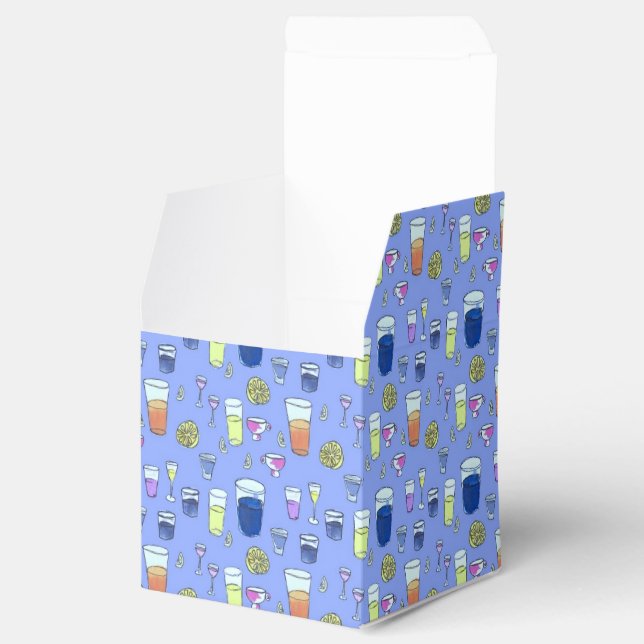 Blue Mixed Drinks Favour Box (Opened)