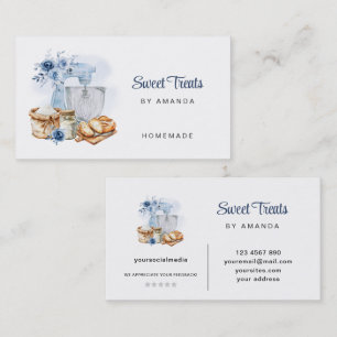 Blue Mixer Artisan Bakery Homemade Business Card