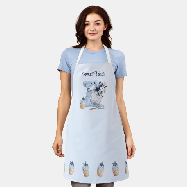 Blue Mixer Bakery Apron (Worn)