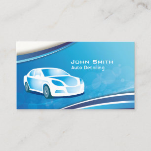 Blue Mobile Auto Detailing Car business card