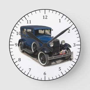 blue Model A clock