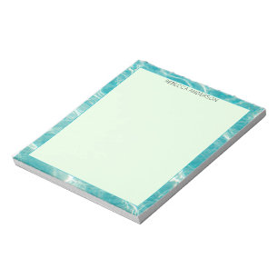 Blue Modern Aesthetic Personalized Name Stylish Notepad