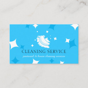 Blue Modern Bubble Housekeeper Cleaning Washing Business Card