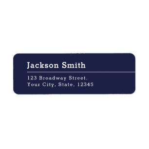 Blue Modern Clean Minimalist return address Label