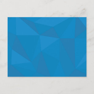 Blue, modern, cool, trendy, futuristic triangles postcard