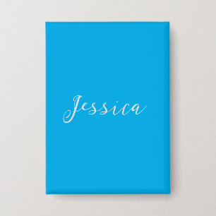 Blue Modern Elegant Plain Simple Professional Name
