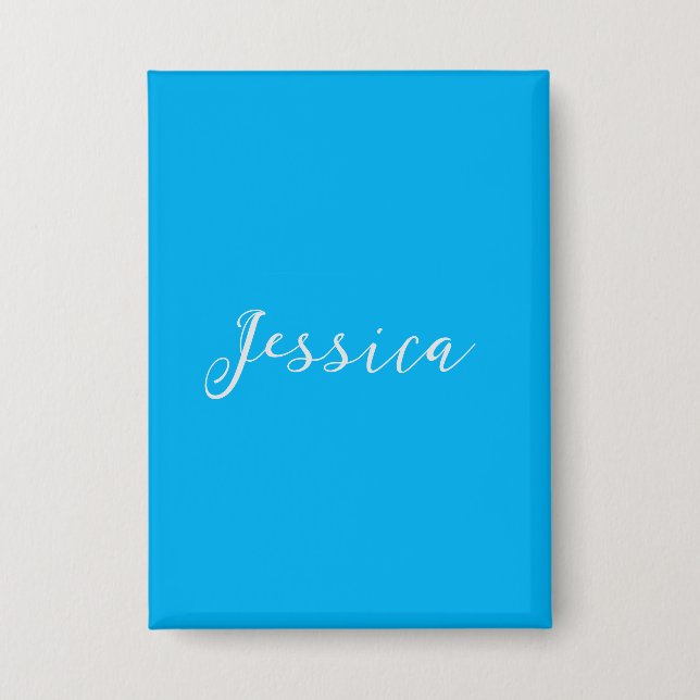 Blue Modern Elegant Plain Simple Professional Name (Front)