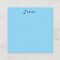 Blue Modern Elegant Plain Simple Professional Name