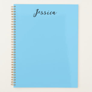 Blue Modern Elegant Plain Simple Professional Name Planner