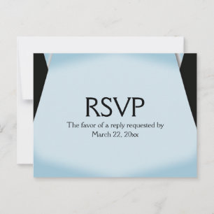 Blue Modern Enregistrer le menu Date RSVP