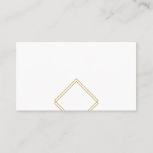 Blue Modern Geometric Place Card