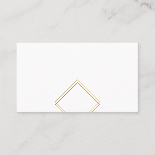 Blue Modern Geometric Place Card (Front)