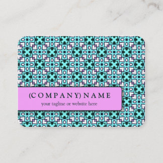 Blue modern leaves pattern business card