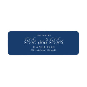 Blue Modern Minimalist Future Mr and Mrs 