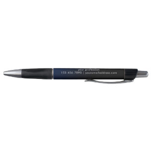 Blue Modern Monogram Business Promotional Gift Pen