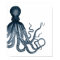 Blue Modern Octopus Poster