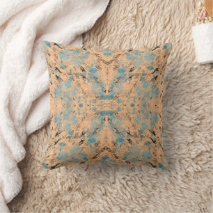 Blue Modern Pattern Throw Pillow