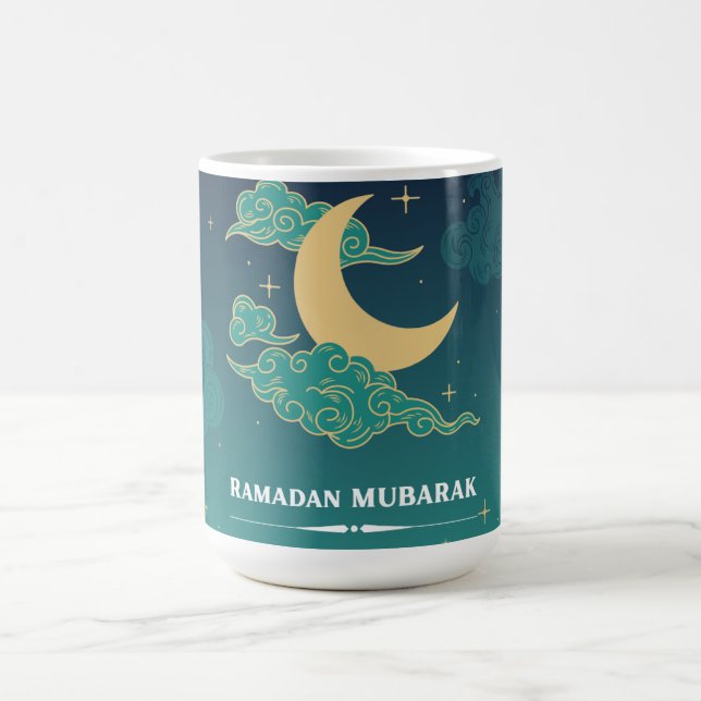 Blue Modern Ramadan Mubarak Mug (Center)