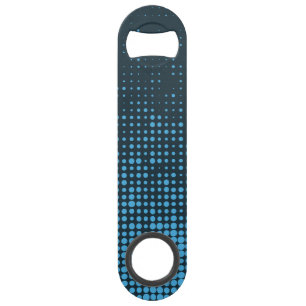 Blue, modern, retro, cool, trendy dot pattern bar key