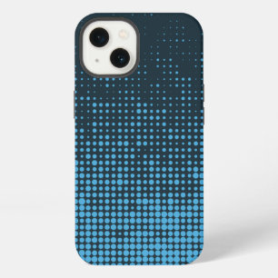 Blue, modern, retro, cool, trendy dot pattern iPhone 13 case