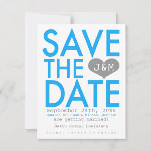 Blue Modern Save the Date