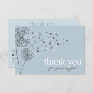 Blue Modern Script, Thank You Candle Business  Enclosure Card