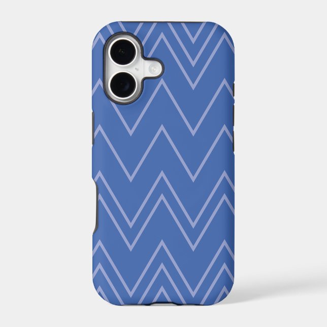 Blue, modern, simple, cool, trendy zigzag pattern (Back)