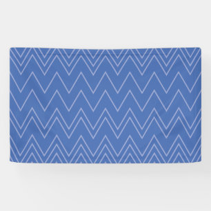 Blue, modern, simple, cool, trendy zigzag pattern banner
