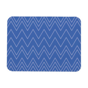 Blue, modern, simple, cool, trendy zigzag pattern magnet