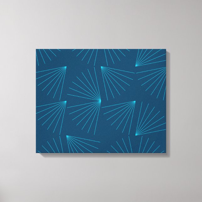 Blue, modern, simple light celebration concept canvas print (Front)