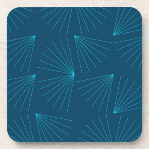 Blue, modern, simple light celebration concept coaster