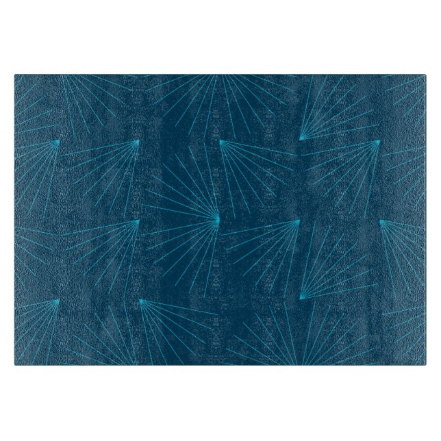 Blue, modern, simple light celebration concept cutting board (Front)