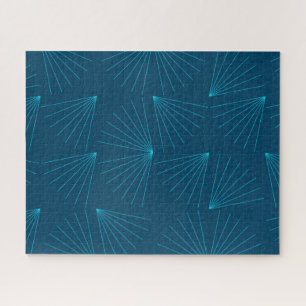 Blue, modern, simple light celebration concept jigsaw puzzle