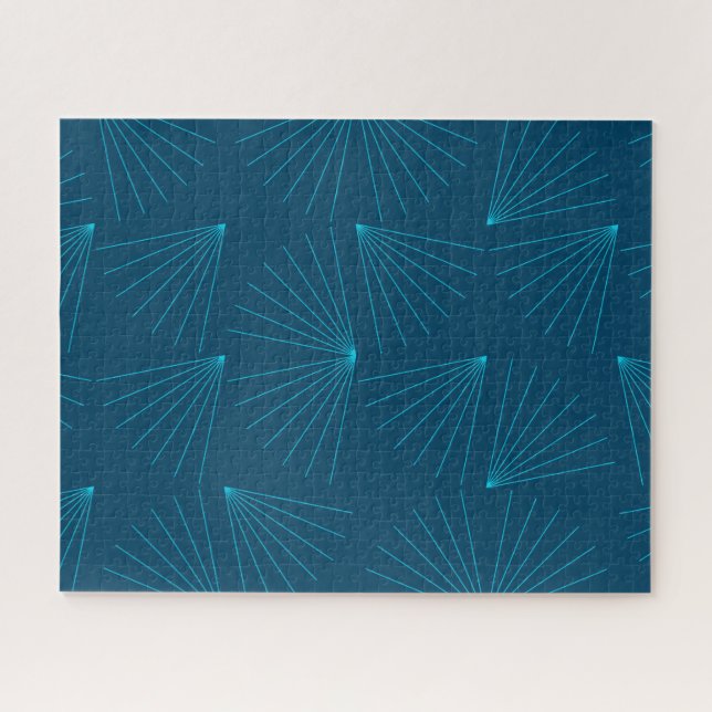 Blue, modern, simple light celebration concept jigsaw puzzle (Horizontal)