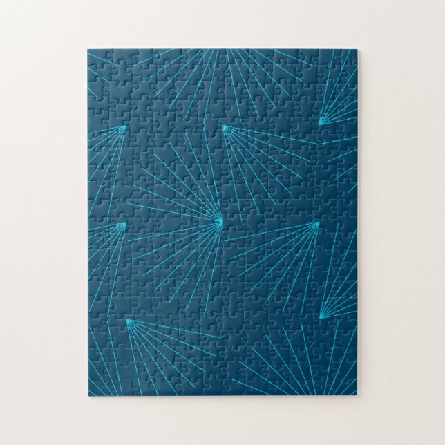 Blue, modern, simple light celebration concept jigsaw puzzle (Vertical)